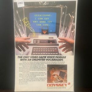 Vintage 1982 Odyssey 2 Only Video Game with Voice Module Ad Advertisement